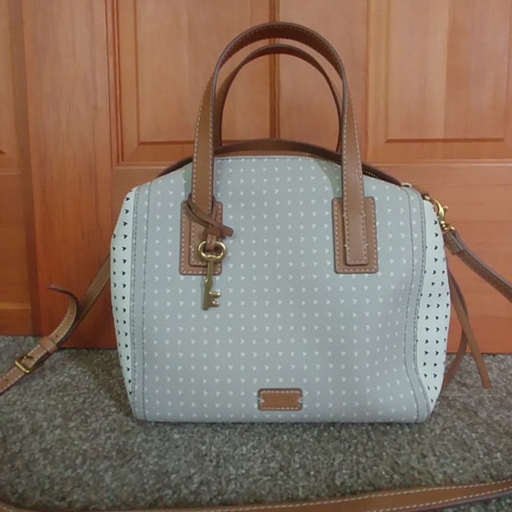Heart Printed Fossil Purse